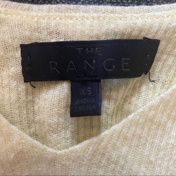 The Range REVOLVE Ribbed Crop Tank Top Yellow XS - Picture 9 of 11